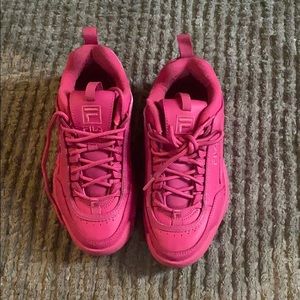 *gently used* pink fila sneakers